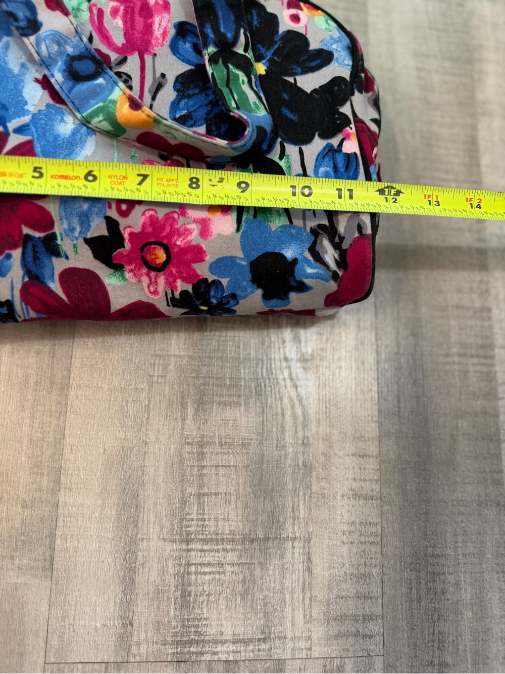 Thirty-One Floral Makeup Bag & Matching Wallet Wristlet Set Gray Pink Blue - Picture 7 of 12